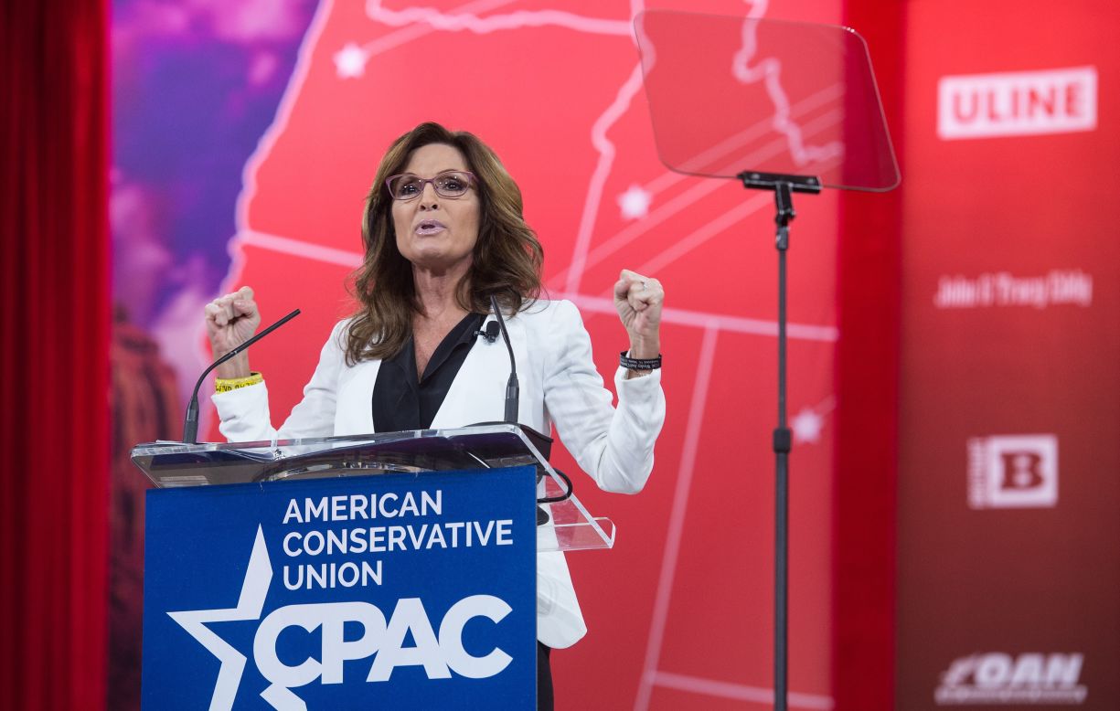 Sarah Palin speaks on Thursday at CPAC.