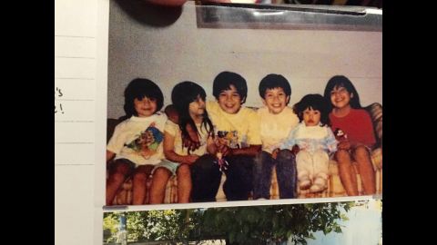 After arriving in San Antonio, Texas, the Rochas expanded their family. Juan is shown here with some of his 11 siblings in the early '90s. 
