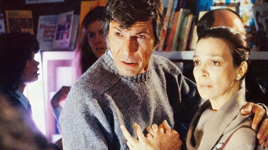 Nimoy played a psychiatrist in the 1978 version of "Invasion of the Body Snatchers," here with Lelia Goldoni.