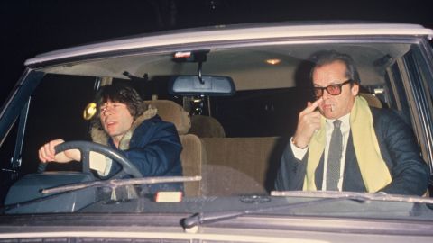 Jack Nicholson catches a ride with Polanski in Paris in 1984.