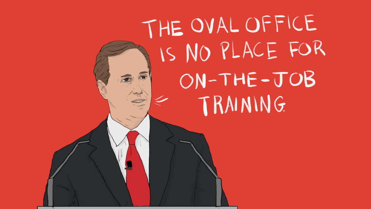 Santorum CPAC illustration