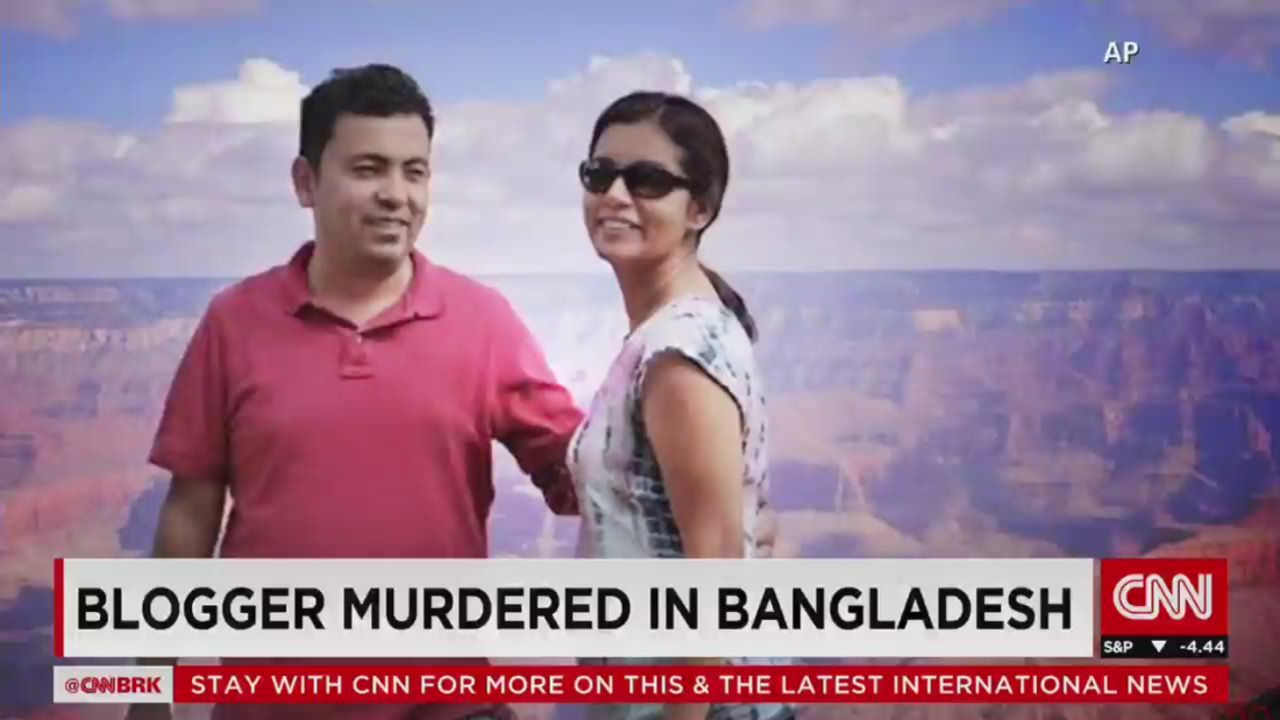 American blogger Avijit Roy was hacked to death in late February.
