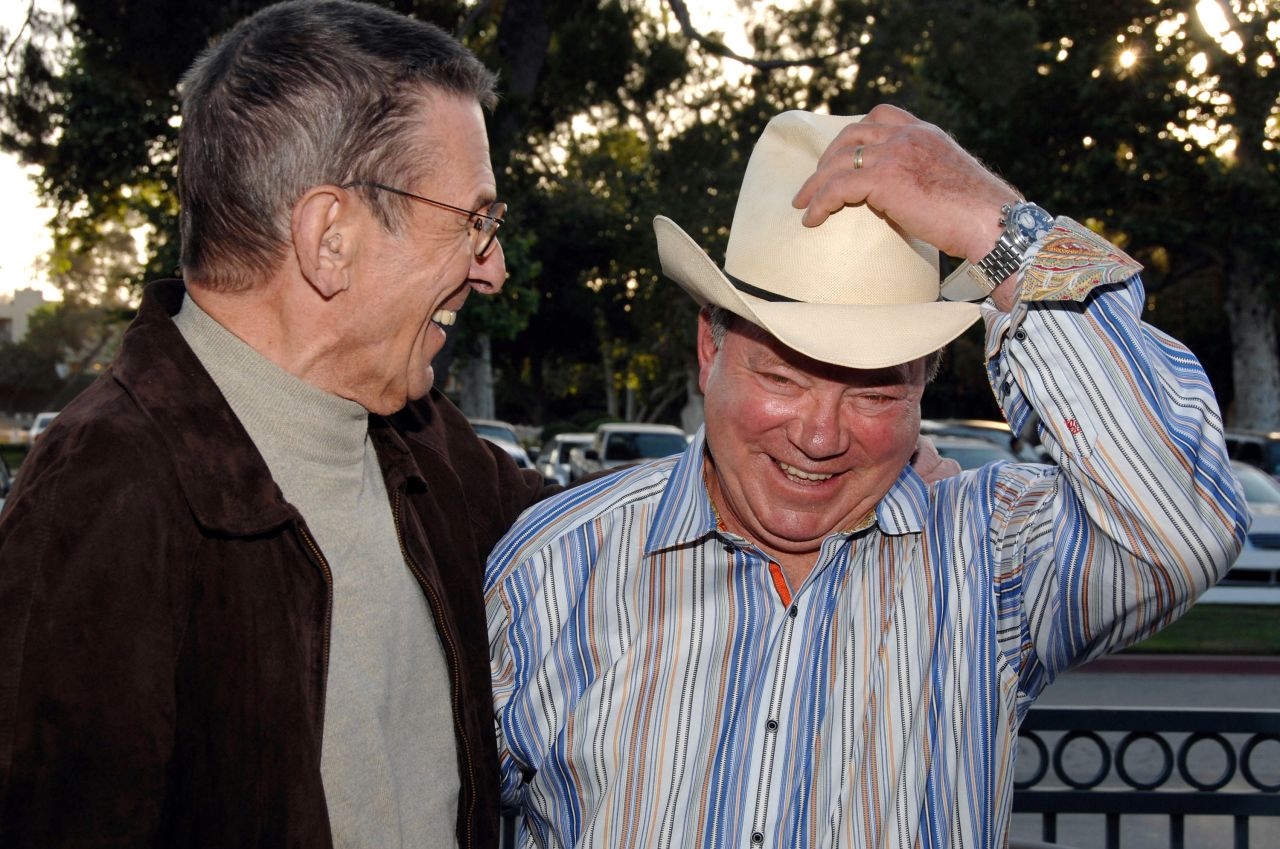 Nimoy and Shatner attend the Hollywood Charity Horse show at the Los Angeles Equestrian Center on April 25, 2009.