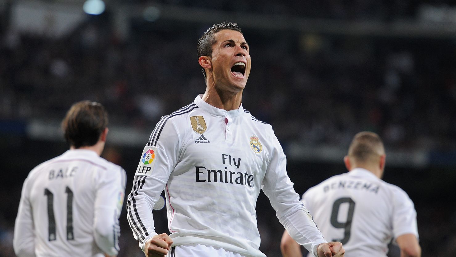 Cristiano Ronaldo scored his 30th La Liga goal of the season from the penalty spot in the Bernabeu.
