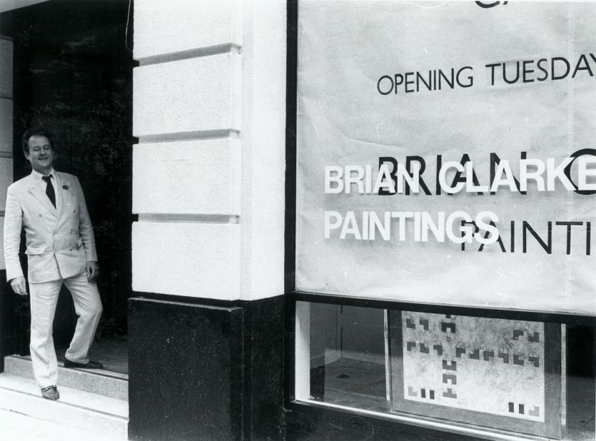 After leaving the London art scene, Fraser reemerged in 1983 to open a new gallery on Cork Street. The opening exhibition? Paintings by Brian Clarke, who curated the Pace exhibition.