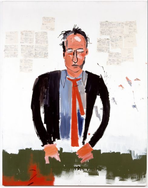 A portrait of Fraser by Jean-Michel Basquiat recalls the fact that Fraser was the first to show the American artist in Britain.