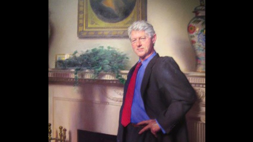 Clinton painted portrait 