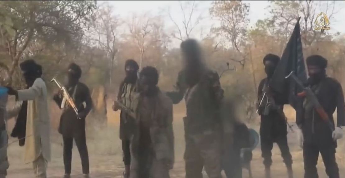 A still image from a Boko Haram video appears to show the run up to the beheading of two men accused of spying.