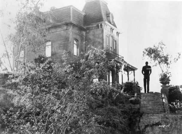 The famous Gothic house from Alfred Hitchcock's "Psycho" was built on the Universal Studios back lot in Hollywood and remains part of the studio tour today. The house is just a facade and can only be shot from certain angles.