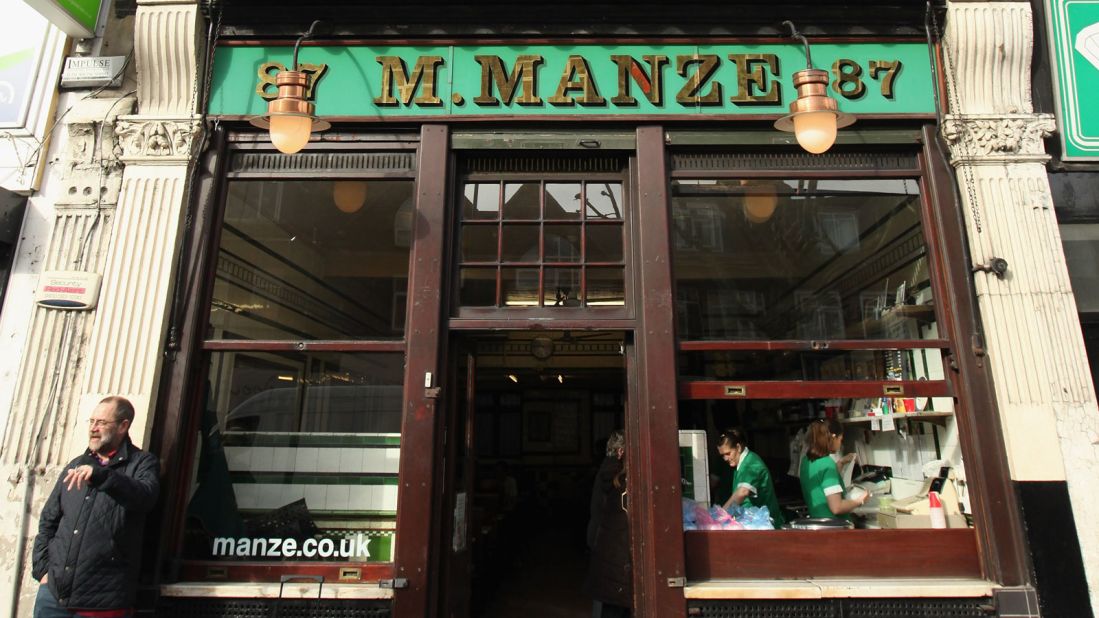 M. Manze pie and mash shop, near Tower Bridge, is one of the city's best loved purveyors of the classic dish.
