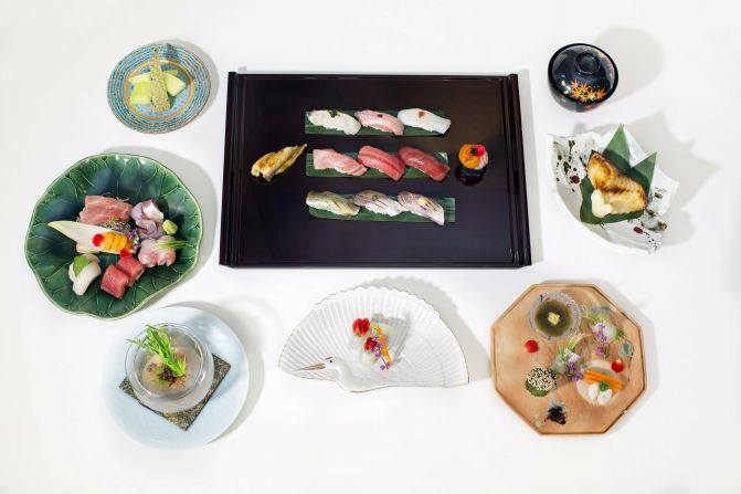 Specializing in Omakase menus, Hanabi is a intimate restaurant with 18 seats only. This is the HKD1200 ($155) tasting menu.