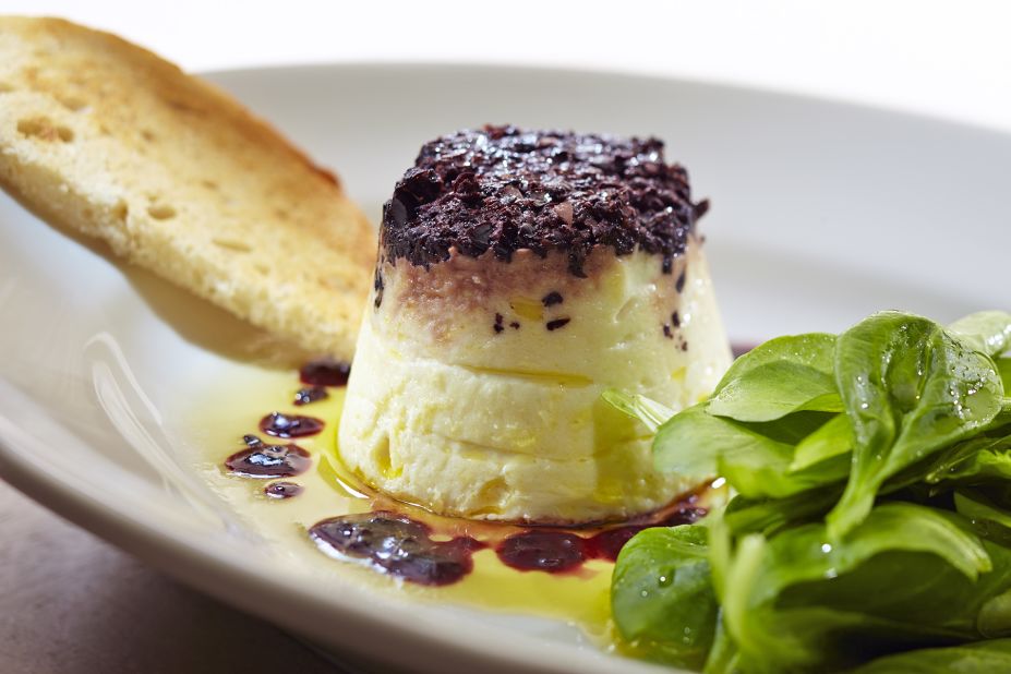 The Continental serves British/French cuisine, with dishes including chicken and goats cheese mousse with olives (pictured) and raw tuna with ginger dressing (in the next picture).