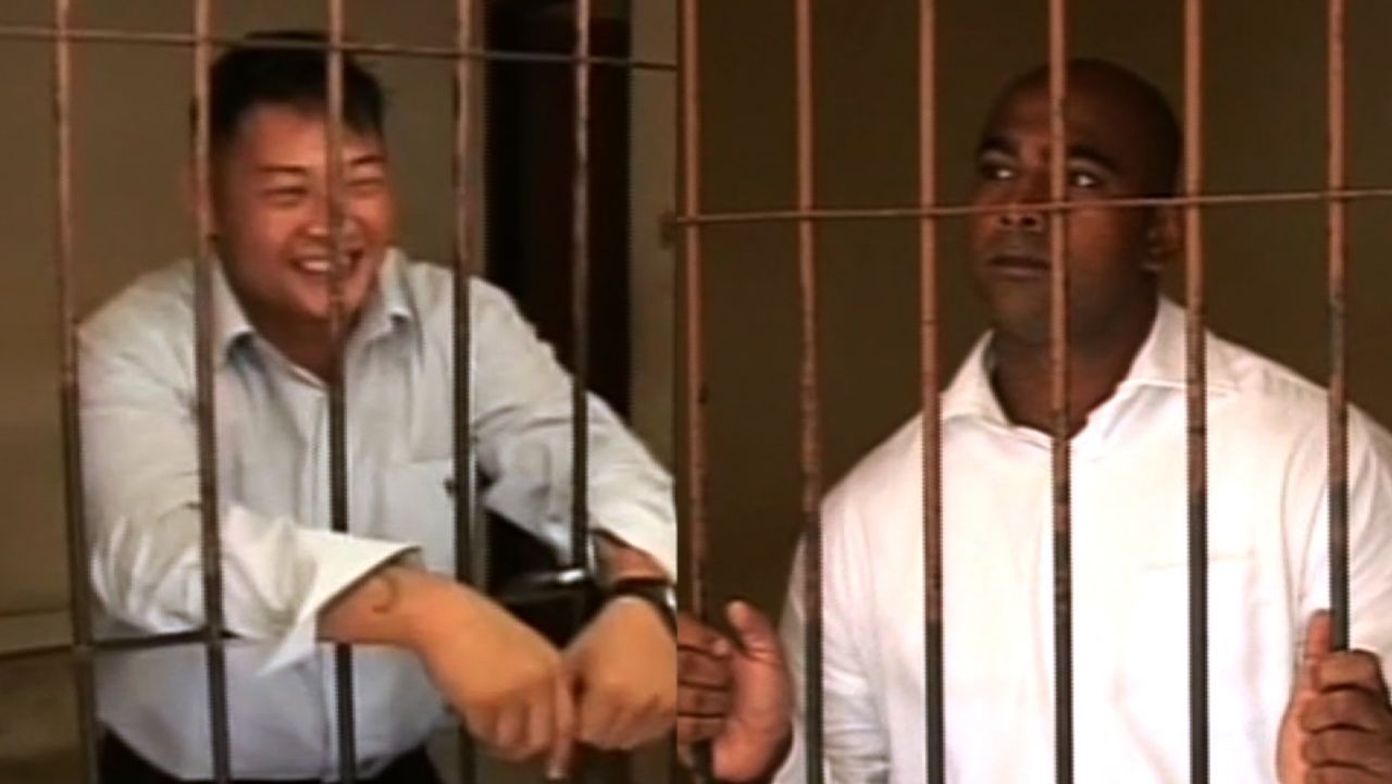 Andrew Chan (L) and Myuran Sukumaran, seen here in file pictures, have been transferred to Nusakambangan Island ahead of their planned execution by firing squad.