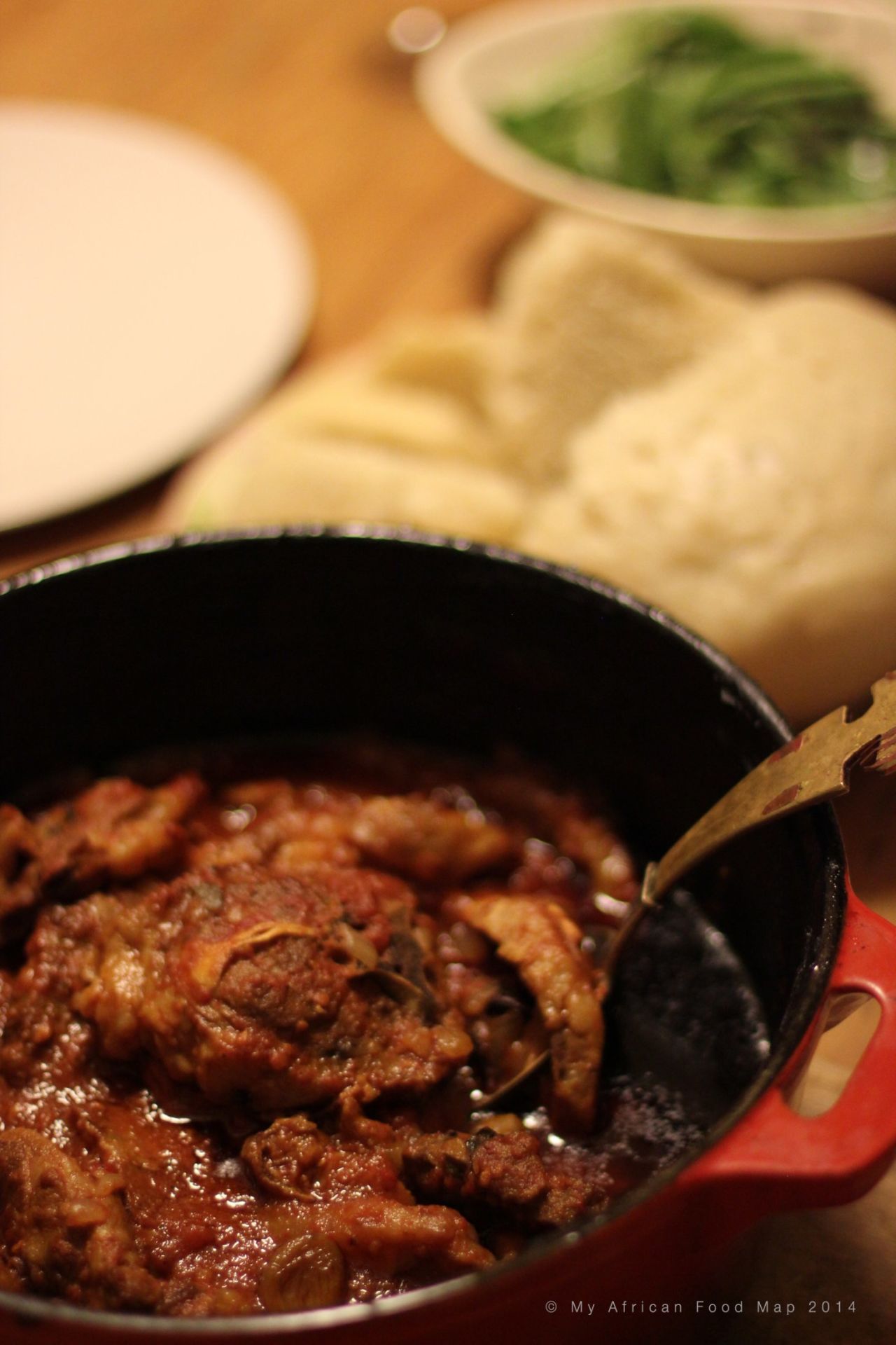 A traditional dish from South Africa. It is a slow cooked meat and vegetable stew. Perfect for a cold winters day. 