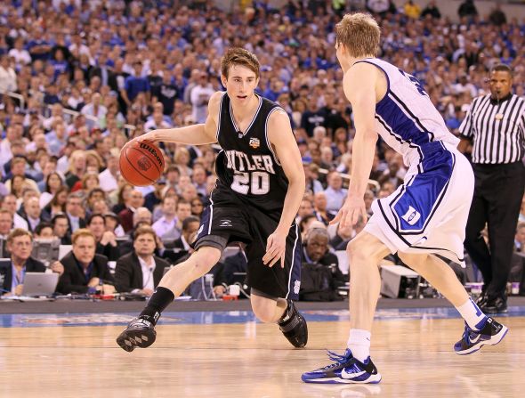 Former Butler player Gordon Hayward was one shot away from a national championship in 2010. He is now a starter with the NBA's Utah Jazz.