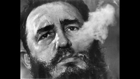 Fidel Castro exhales cigar smoke during a March 1985 interview at his presidential palace in Havana, Cuba. Castro died at age 90 on November 25, 2016, Cuban state media reported.  Click through to see more photos from the life of the controversial Cuban leader who ruled for nearly half a century: