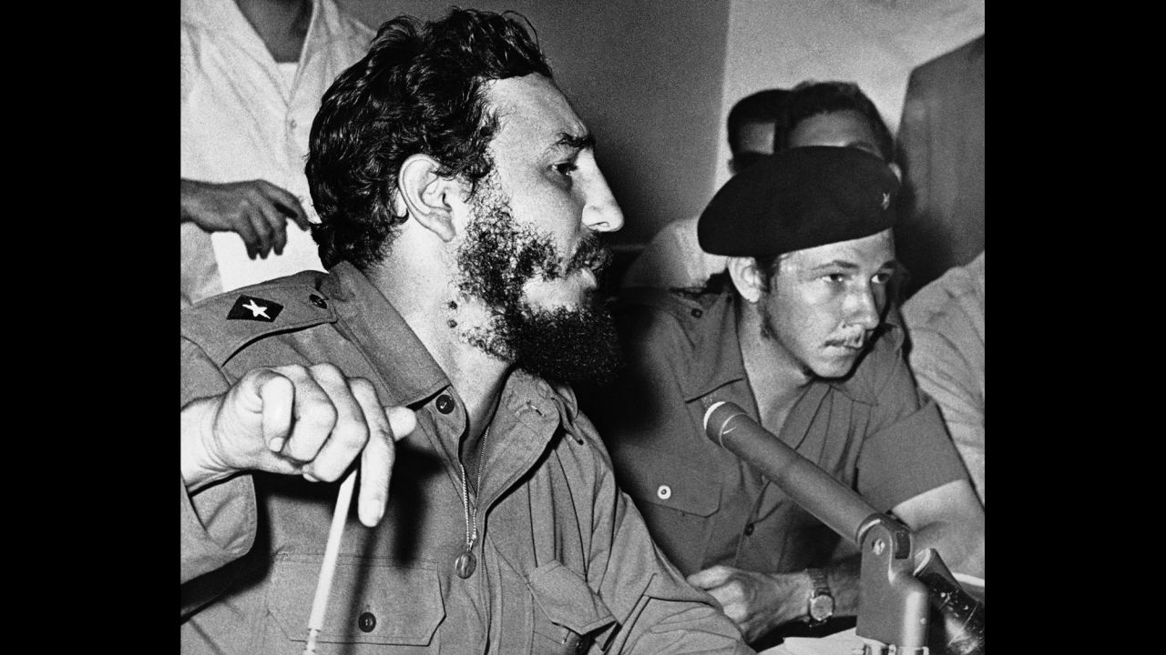 Castro, left, became Cuba's prime minister in February 1959. His brother Raul, right, was commander in chief of the armed forces.