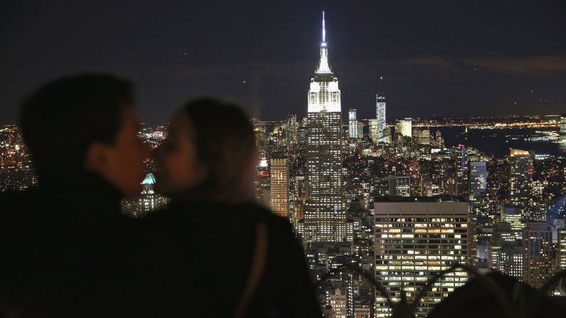 What makes the view from the top of the Rockefeller Center (32,700 YouTube proposals) more romantic than the Empire State Building? Only a hardened cynic would suggest it's the slightly cheaper tickets.