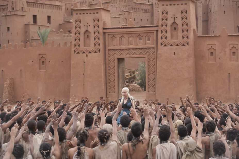 The southern Moroccan town of Ouarzazate and its surrounding areas have been home to several international TV and film productions, including scenes for the global hit "Game of Thrones." In this scene from the 10th episode of the third series of the TV show, the character Daenerys Targaryen is a princess living in exile -- the filming took place near Ouarzazate.