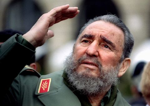 Castro visits Paris in March 1995.