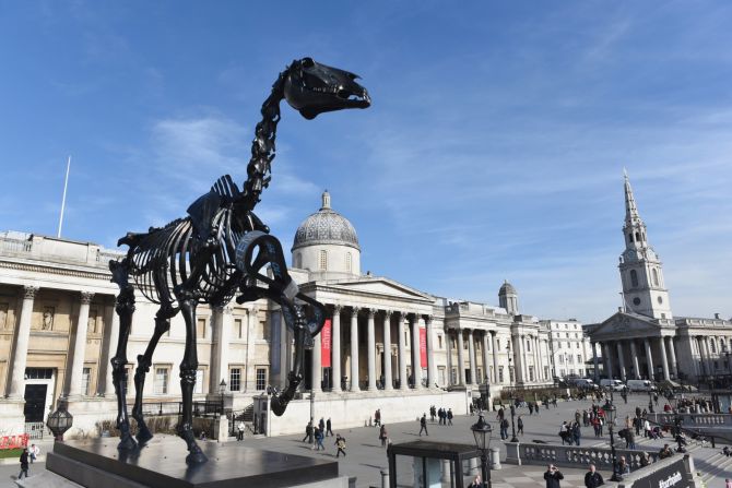 Hans Haacke's "Gift Horse" is the latest artwork to sit on a vacant plinth in London's Trafalgar Square. The 78-year-old artist's work was unveiled by London's Mayor Boris Johnson on March 5. 