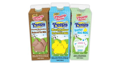 If you've ever been tempted to drink your Easter basket, <a href="http://www.prairiefarms.com/seasonal_favorites.aspx" target="_blank" target="_blank">Prairie Farms</a> dairy has a product for you: Peeps-flavored milk. The company offers chocolate, marshmallow and egg nog varieties inspired by the cute animal-shaped marshmallow candies. 