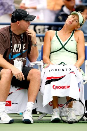 Like Bajin, Michael Joyce, left, was once a high-profile hitting partner. He worked with Maria Sharapova before becoming her coach. 