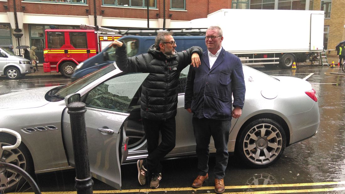 Massimo Bottura introduces Fergus Henderson to the joys of a Maserati Quattroporte S, from his hometown of Modena.