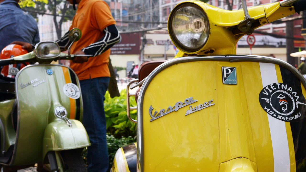 American Steve Mueller saw a demand in vintage Vespa scooters and kick-started his tour business on two wheels in Ho Chi Minh CIty.