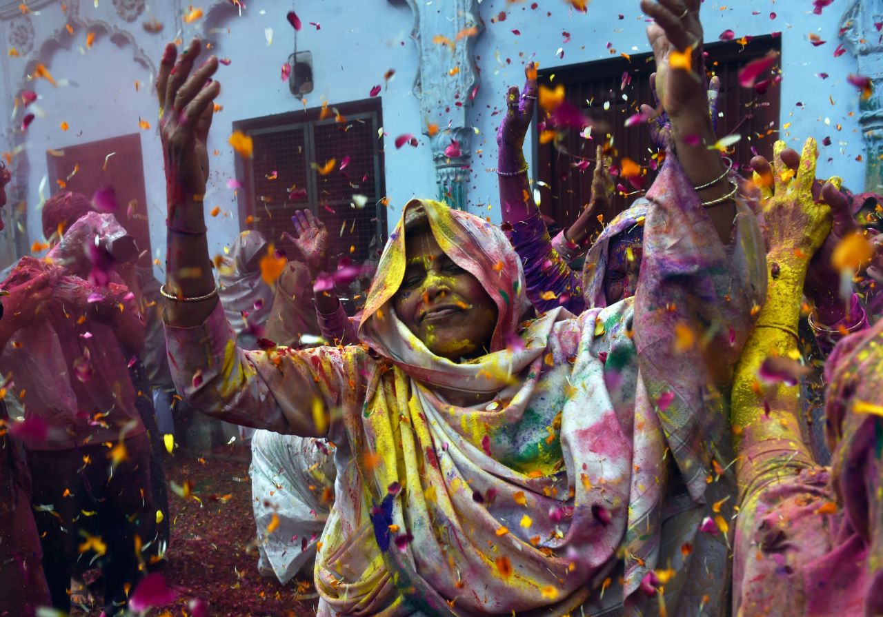 Tossing petals and colorful ink into the air, Indian revellers mark the beginning of spring during the Holi festival, which takes place after the first full moon every March. This year, the celebration begins March 6. 