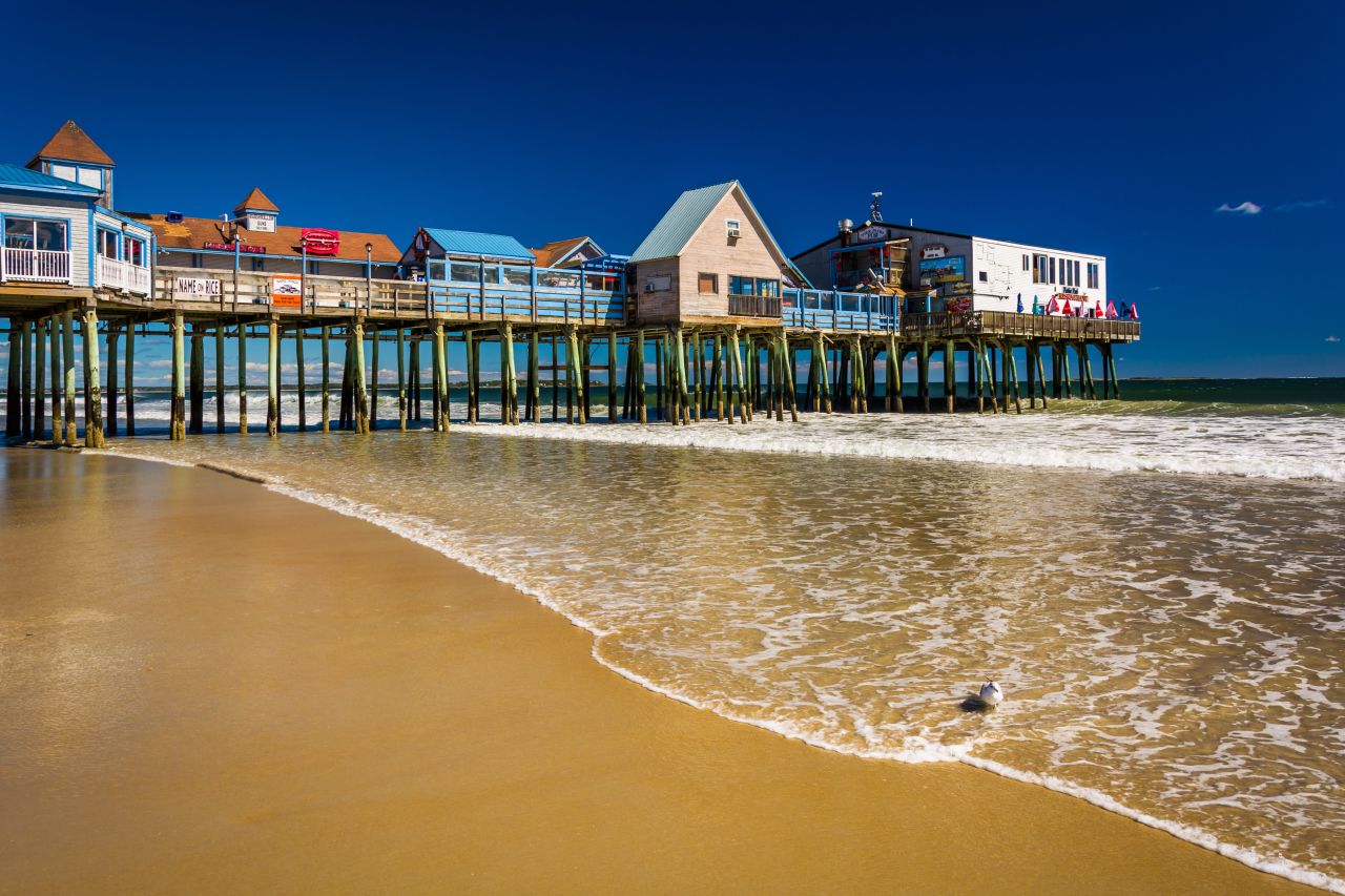 The historic pier at Maine's Old Orchard Beach is just one of the draws of this coastal refuge.