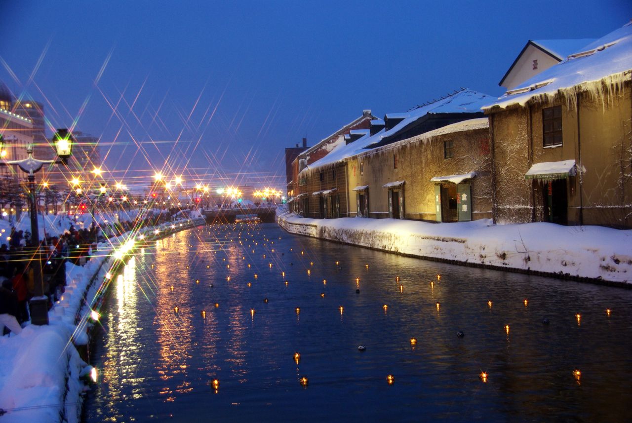 <strong>Otaru Snow Light Path Festival (Hokkaido): </strong>Hundreds of buoyed candles float in Otaru Canal every February in Otaru, during the Snow Light Path Festival. For 10 days, lanterns and snow statues for 10 days adorn the Hokkaido city. Lined with restored warehouses and gas lamps, Unga Kaijo -- the area around the canal -- is the prime spot to enjoy the festival.<br />