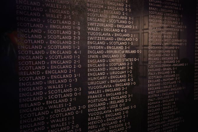 "I guess it's a piece which talks about pride, missed opportunities and death." That is how artist Maurizio Cattelan describes his artwork, which chronicles every defeat the England football team suffered between 1874 and 1998.