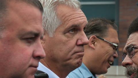 Ferguson Police Captain Rick Henke, center.