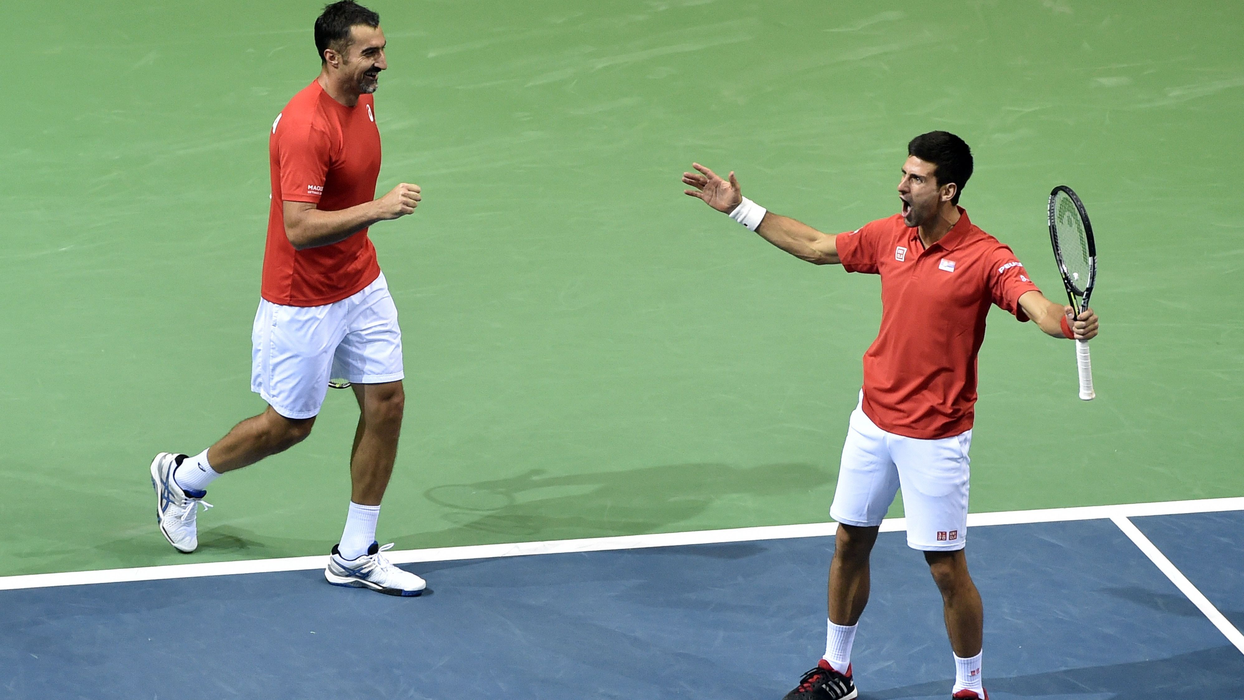 Novak Djokovic answers late call to help Serbia reach Davis Cup