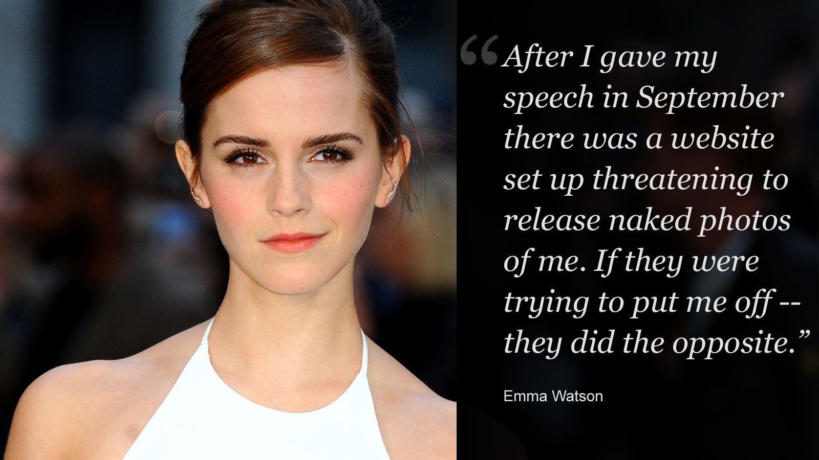 1600px x 900px - 2014: Emma Watson's speech on gender equality | CNN