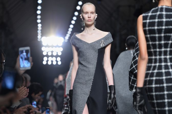 Designer Alexander Wang was inspired by house founder Cristóbal Balenciaga's original clients: the society women of the 1950's and 1960's.