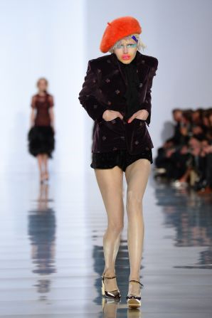 Hunched models crept and scuttled across the runway at the highly theatrical show, which has received glowing reviews. The show marked John Galliano's first ready-to-wear collection since the <a href="https://www.trupilariante.com/2011/SHOWBIZ/celebrity.news.gossip/03/01/portman.galliano/">anti-Semetic scandal</a> that saw him fired from his post at Dior four years ago. 