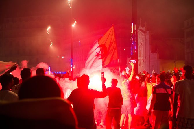 Marseille is another hotbed of football in France. Here fans celebrate after Algeria defeated South Korea 4-2 in the 2014 World Cup.
