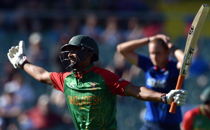 Bangladesh had posted a total of 275/7 in its 50 overs at the Adelaide Oval, Mahmudullah becoming the first man to score a century for his country at the World Cup.