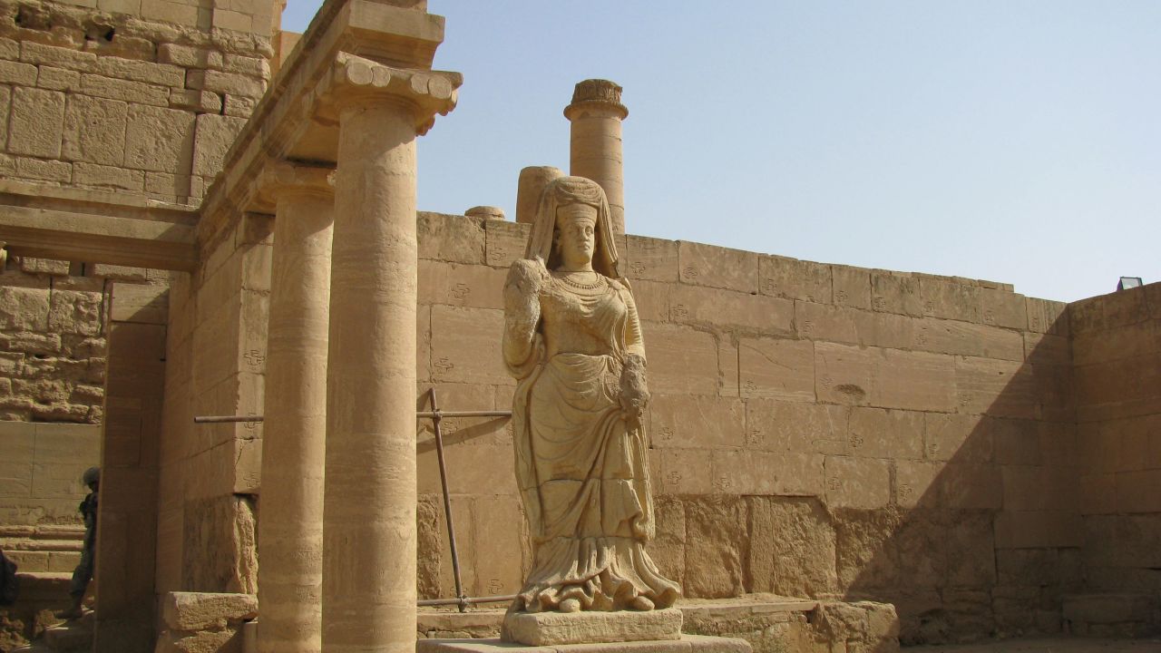 A statue of the goddess Shamiya, or Shahiro, at Hatra in 2009