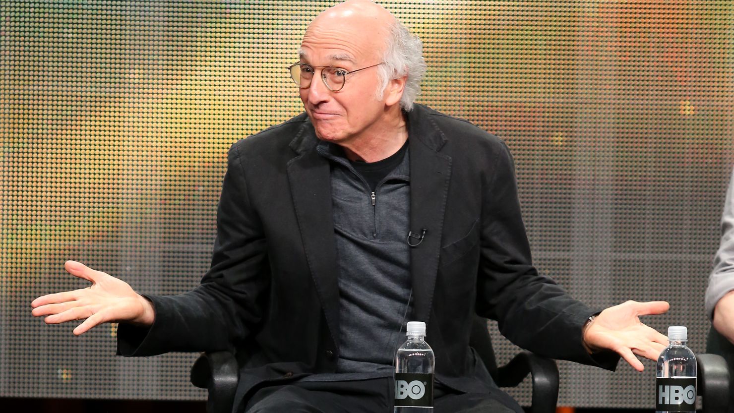 Larry David speaks onstage during the 2013 Summer Television Critics Association tour.