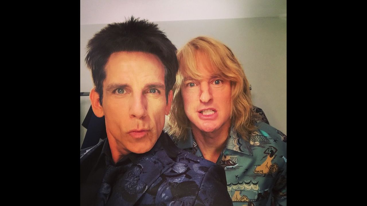 "Apparently Derek and Hansel have come to terms on #Zoolander2," <a href="https://instagram.com/p/0DRKlAnMBb/?modal=true" target="_blank" target="_blank">wrote actor Ben Stiller,</a> left, in character with fellow "Zoolander" star Owen Wilson on Tuesday, March 10. The two <a href="http://www.cnn.com/2015/03/10/living/feat-zoolander-hansel-valentino/index.html" target="_blank">made a surprise appearance</a> at Paris Fashion Week, dressed as the male models they played in the popular 2001 movie.