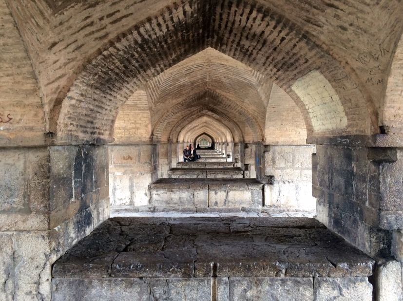 There are also sitting areas inside the arches of Khaju Bridge, which has its origins in the 17th century.