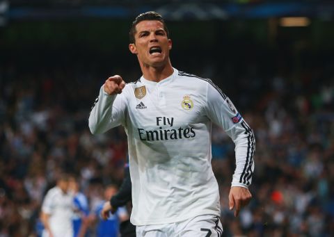 Ronaldo 's double helped Real escape humiliation and secure a place in the quarterfinals.