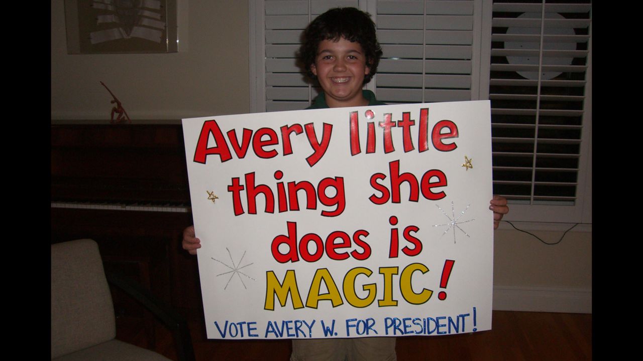 Avery was elected as class president in the fifth grade. 