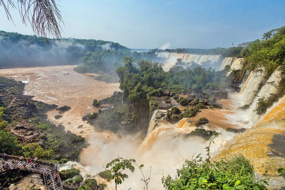 Devil's Throat is the centerpiece of Iguazu Falls, attracting the most visitors. The place to experience the raw power of the cascade, it's 150 meters wide and 700 meters long.
