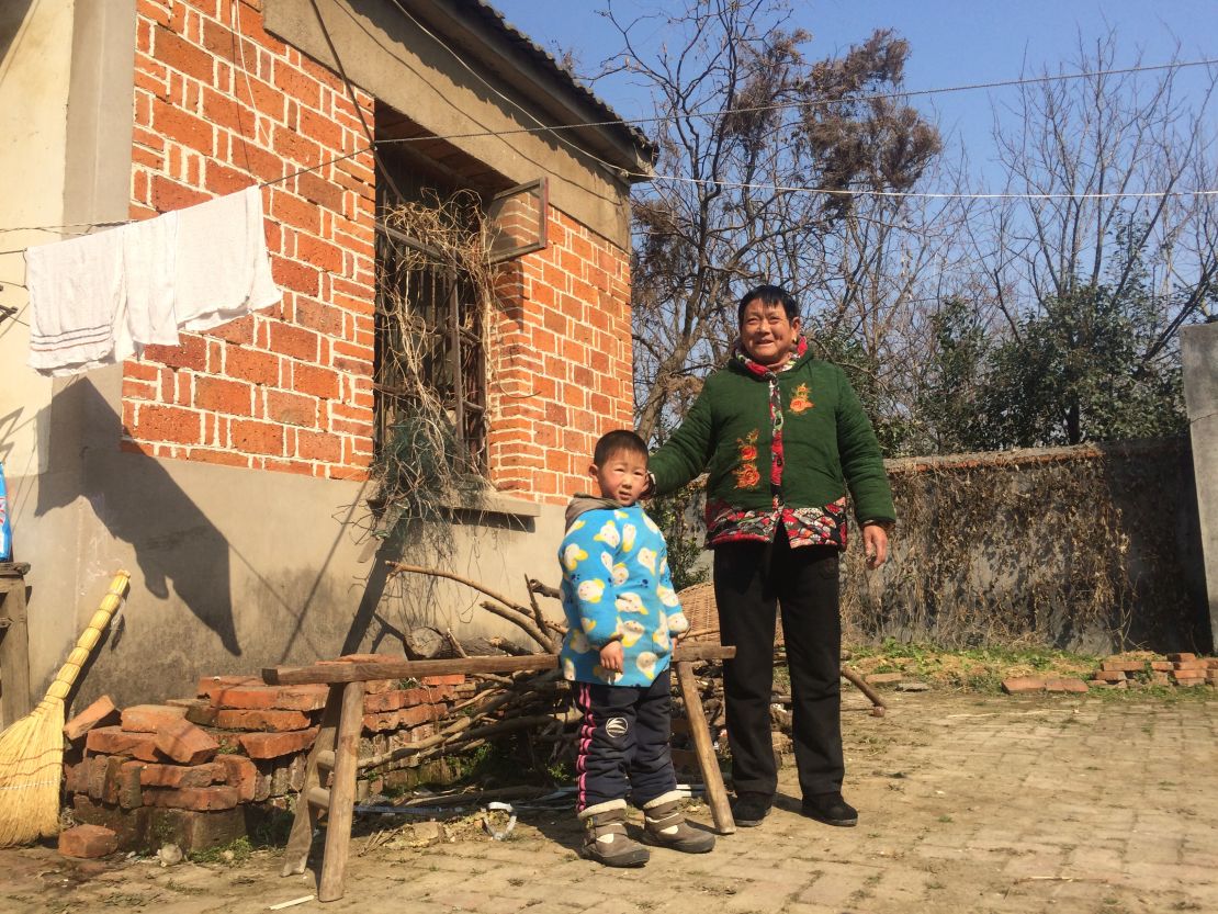Six-year-old Lu Yiming and his grandma Tang Xinying