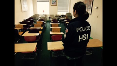 Federal agents raided four California schools accused of operating a "pay-to-stay" scheme bringing students from Korea and China to the United States.