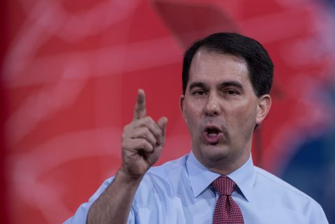 Walker speaks at the annual Conservative Political Action Conference at National Harbor, Maryland, outside Washington, D.C. on February 26, 2015.